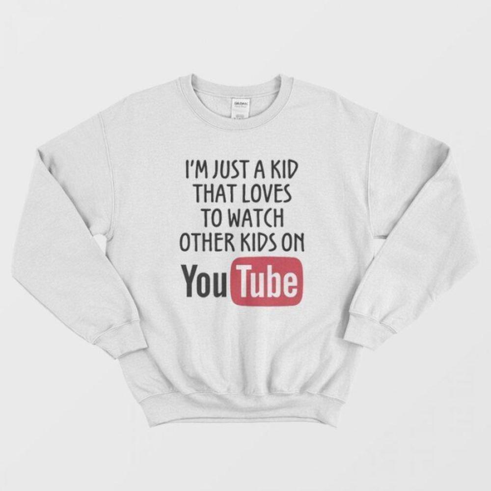 Just A Kid That Loves Watching Other Kids Funny Cute Graphic Sweatshirt
